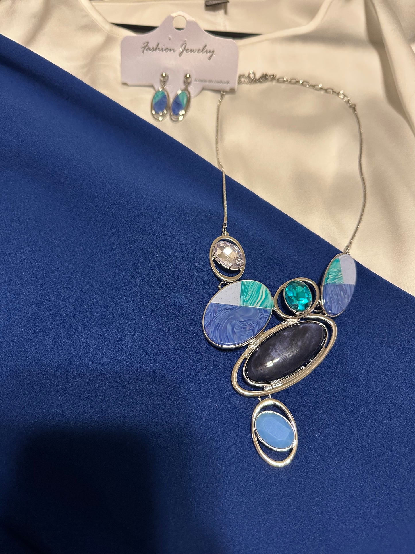 Royal Blue Mix Necklace Set