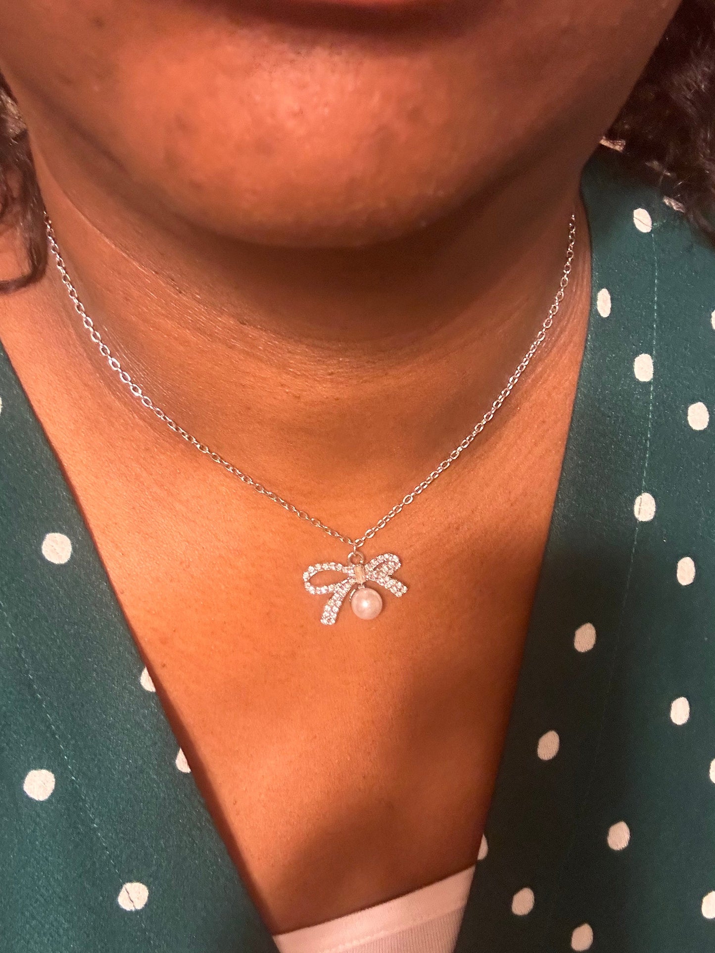 The Brea Pearl Bow Necklace