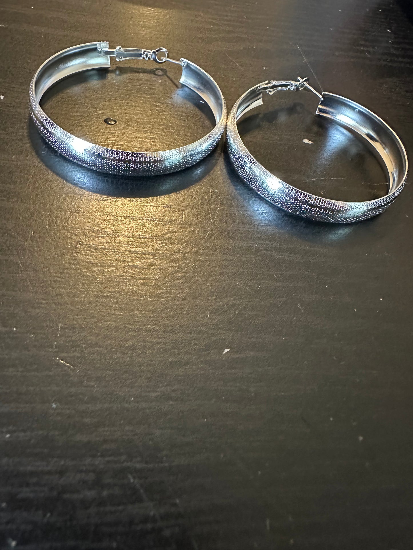Not So Basic Silver hoop Earrings