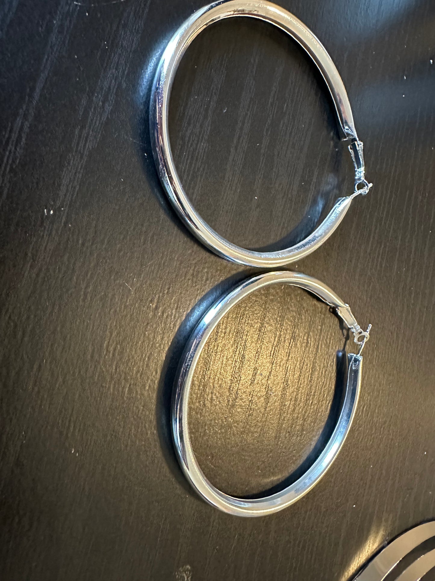 Not So Basic Silver hoop Earrings