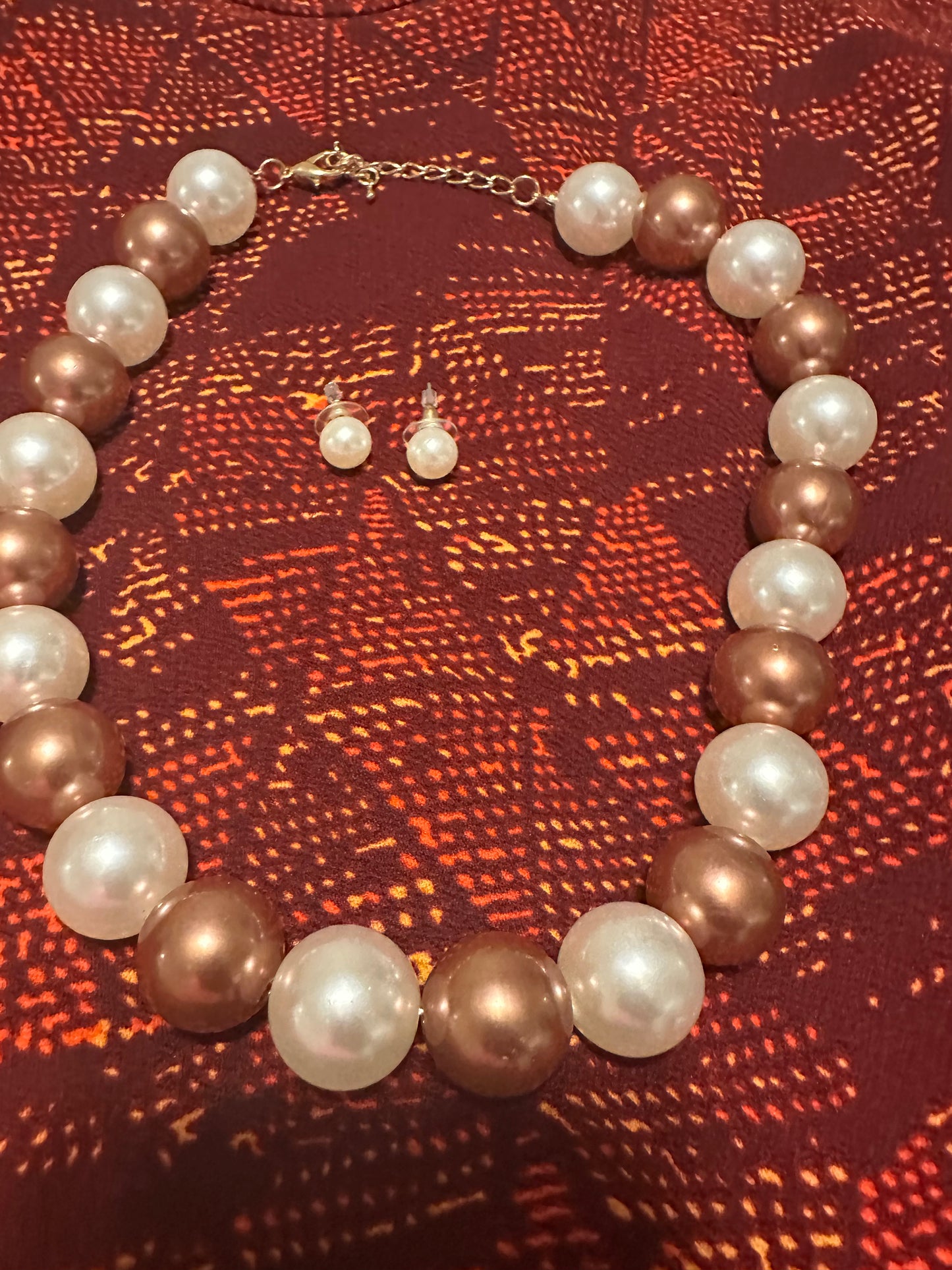 Cream and Bronze Pearls