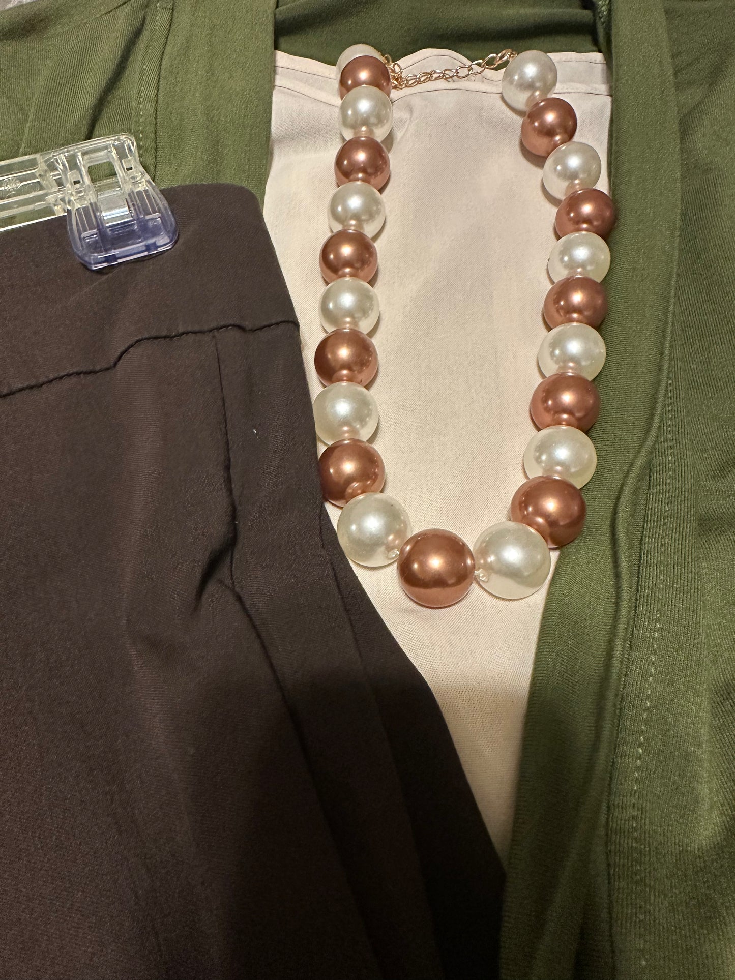 Cream and Bronze Pearls