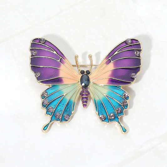 Purple Mix Enamel Brooch
