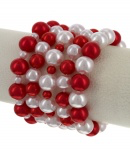 Red and White 5 Layer Set w/ Bracelet