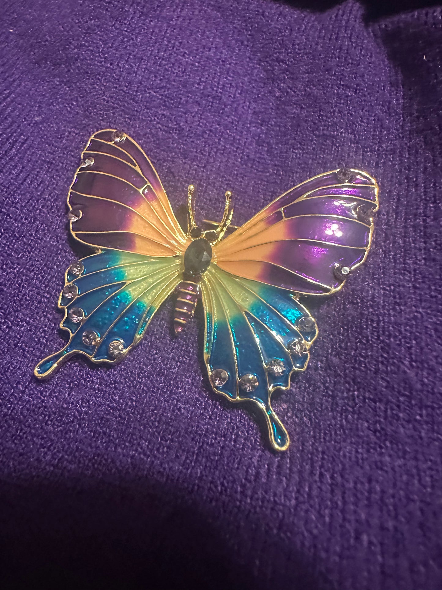 Purple Mix Enamel Brooch
