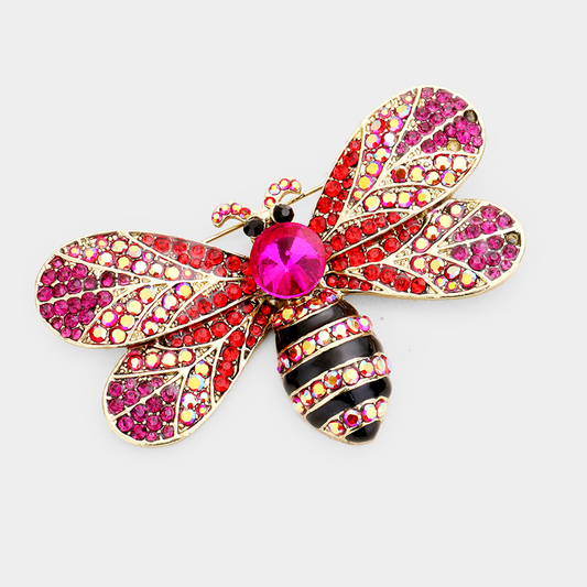 Hot Pink Mix XL Brooch