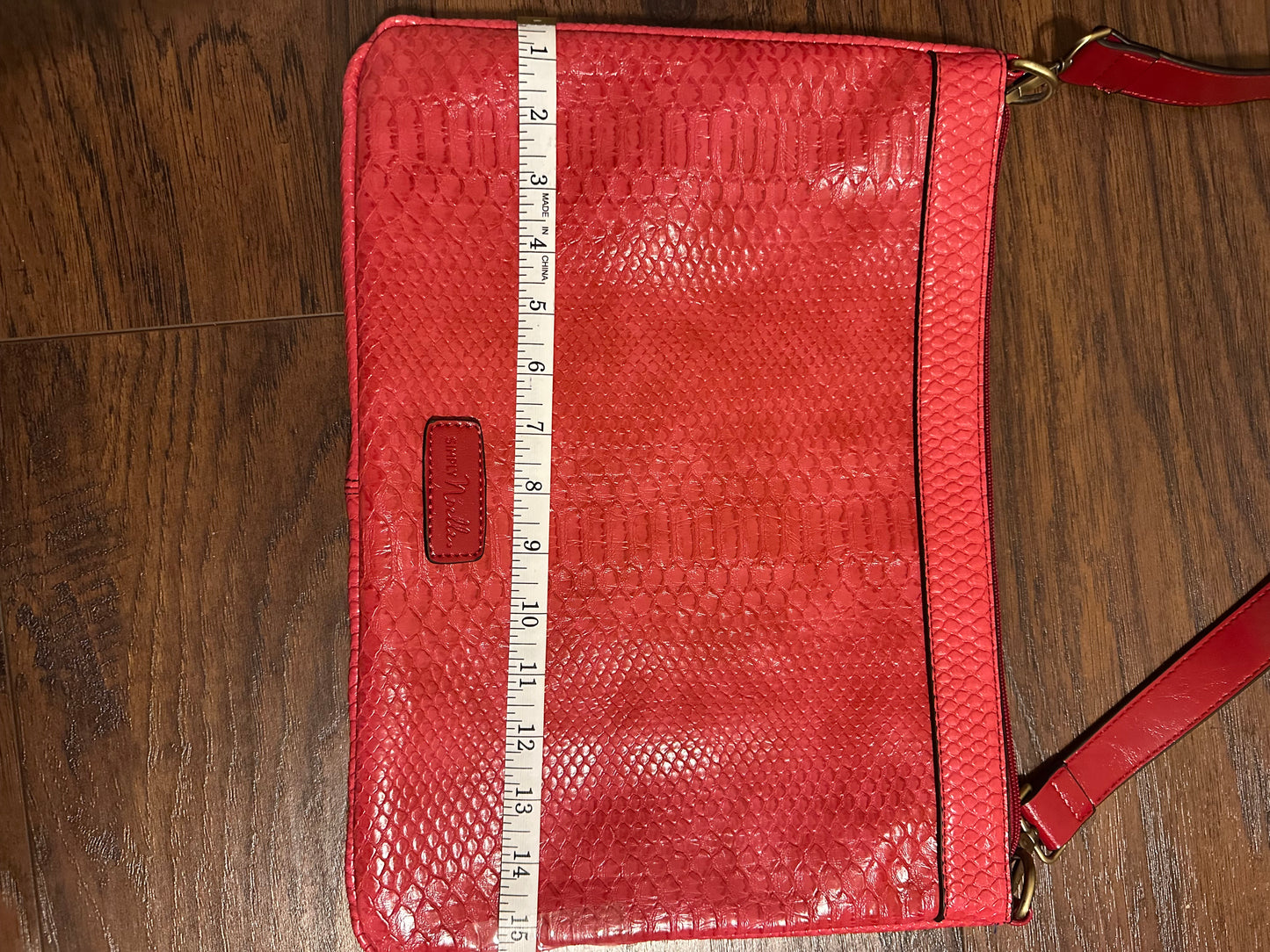 Red Alligator Print Laptop Bag