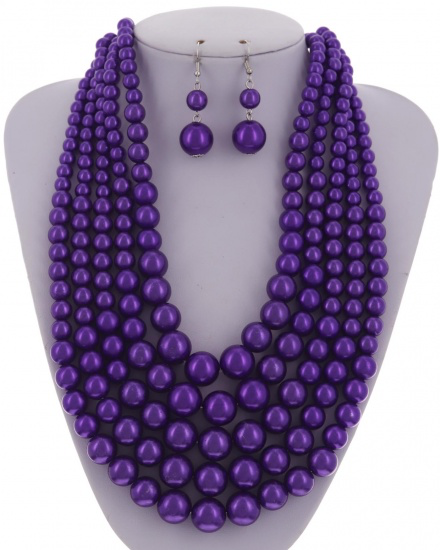 Purple 5 Layer Pearls