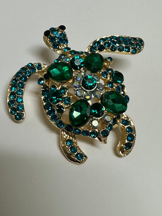 Turquoise and Green Sea Turtle