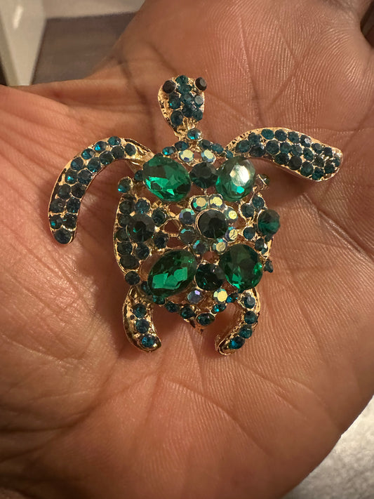 Turquoise and Green Sea Turtle