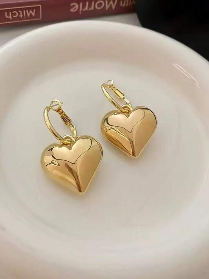 Gold Heart Earrings