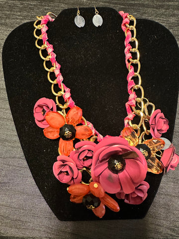 Tempting Red Bold Statement Necklace