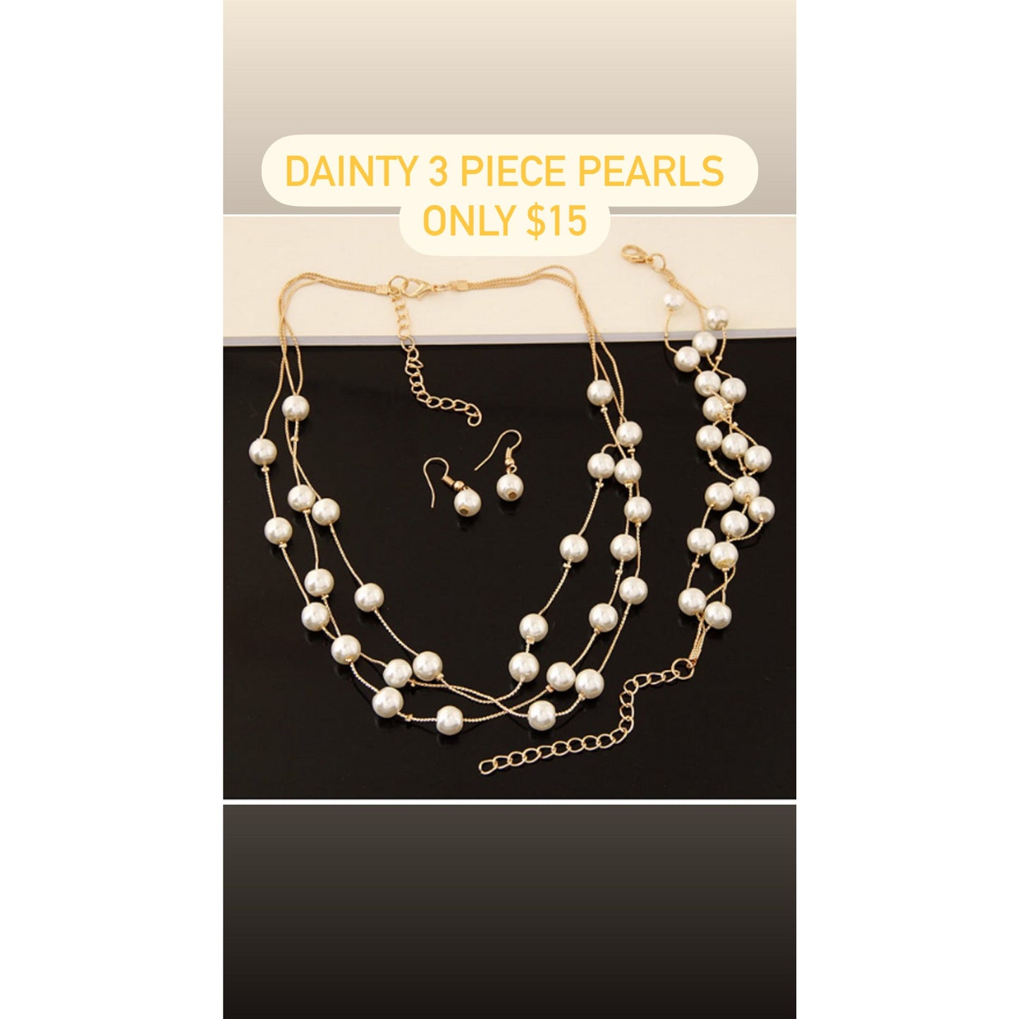 3 Piece Dainty Pearls