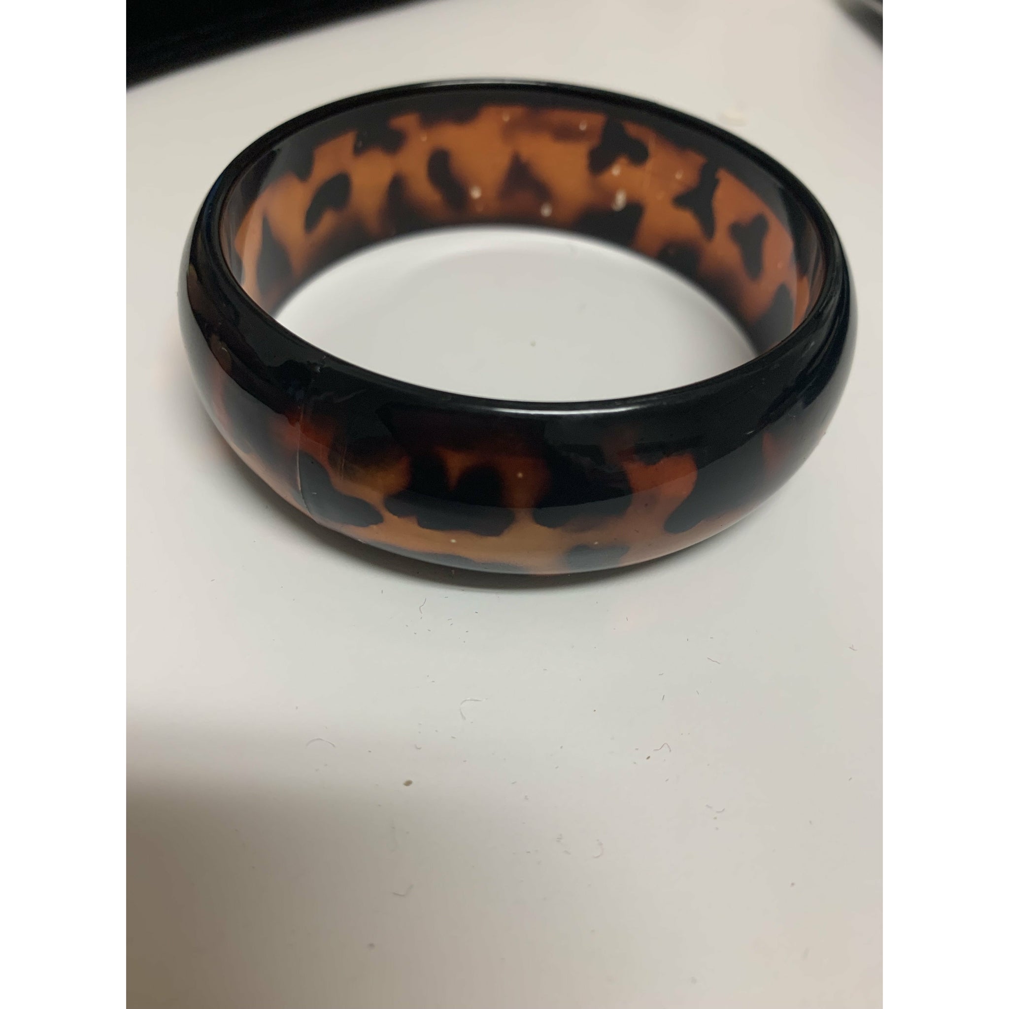 Brown Leopard Bangle Bracelet