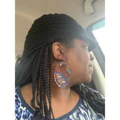 Blue & Burgundy Mix Earrings