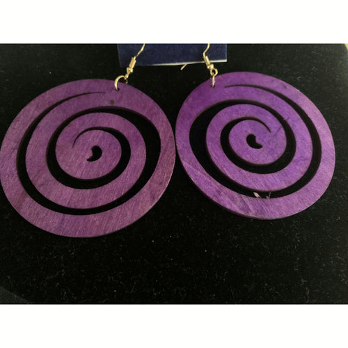 Spiral Wood Earrings